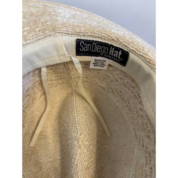 San Diego Hat Company Women’s Nellie Knit Fedora Hat Ivory Adjustable OS NWT main image 6